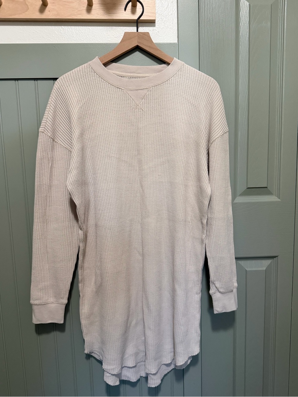 gap waffle knit long sleeve dress